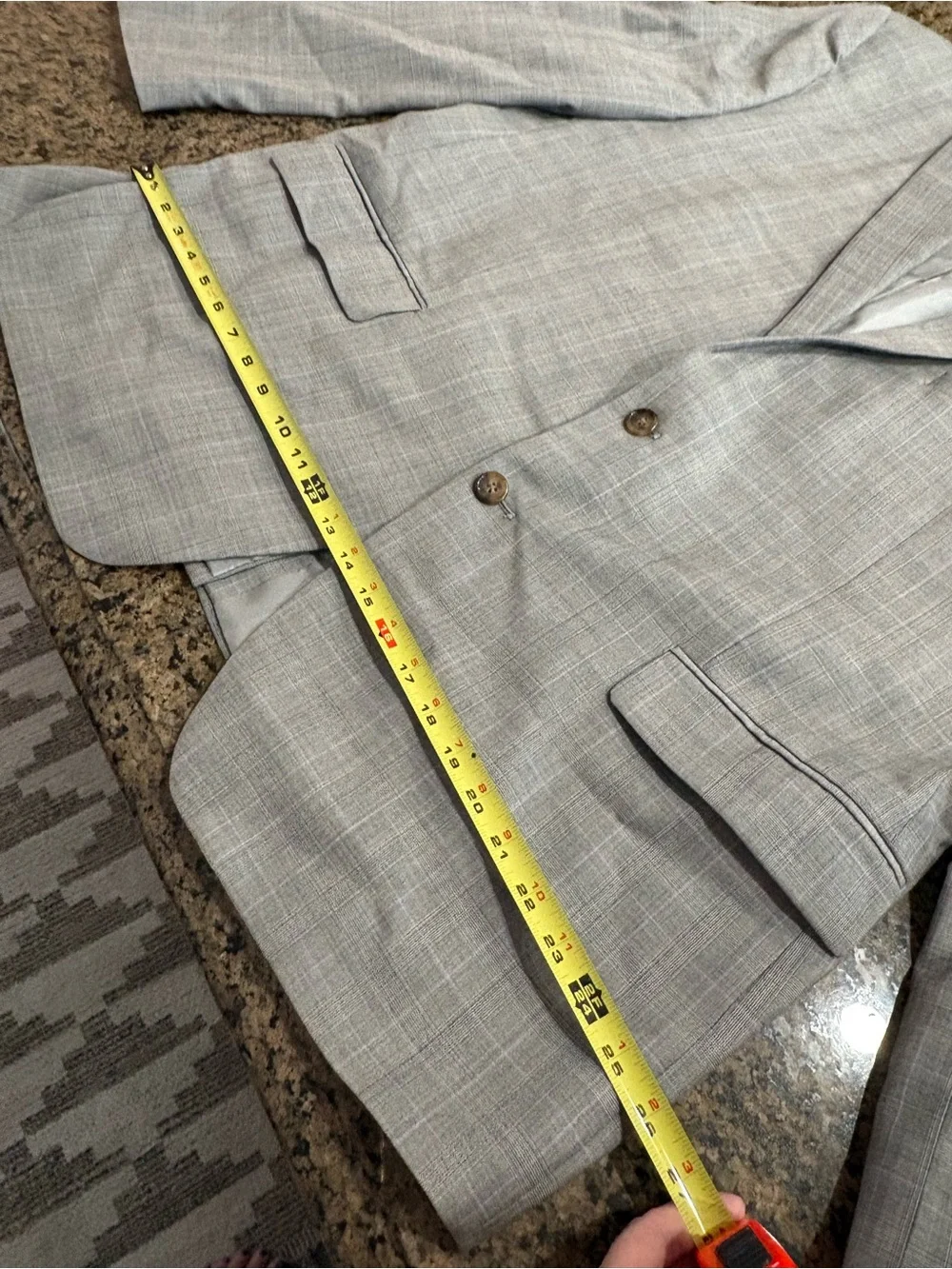 LOT OF 2. Ralph Lauren Men's Blue and Gray Plaid Blazer 2-Button Notch Lapel